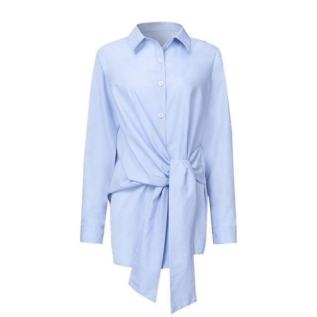 Women Deep V Neck Blouses Puff Sleeve White and Black Tops Office Lady Long Sleeve Shirts Autumn Clothes Vestidos Plus Size S-XL