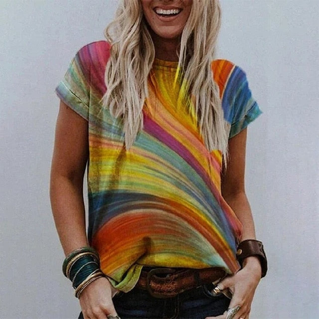 3XL Vintage Pattern Print Blouse Shirt Women 2020 Summer O Neck Short Sleeve Loose Tops Pullover Female Casual Streetwear Blusas