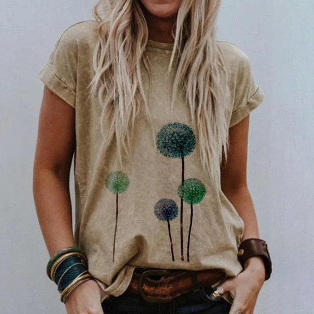 3XL Vintage Pattern Print Blouse Shirt Women 2020 Summer O Neck Short Sleeve Loose Tops Pullover Female Casual Streetwear Blusas