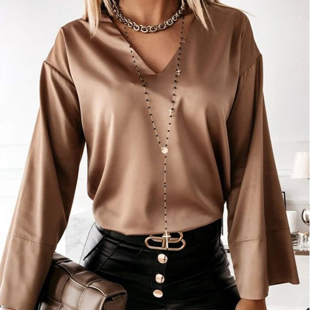 Lady Autumn Long Sleeve Polka Dot Ruffle Blouse Shirt Elegant Casual O Neck Buttons Pullover Women 2020 Spring streetwear Tops