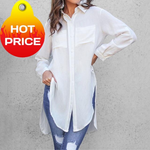 11 Colors Celmia Elegant Long Sleeve White Blouse Women Shirts Office Ladies Work Wear Turn Down Collar Womens Tops And Blouses