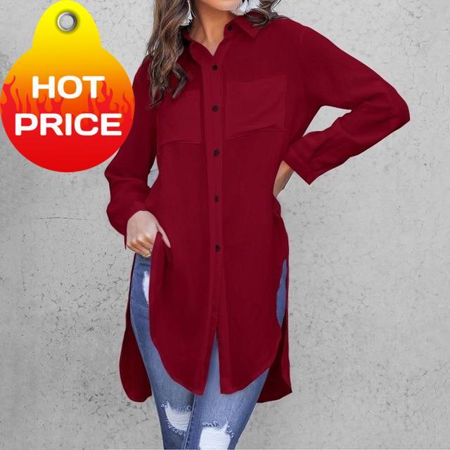11 Colors Celmia Elegant Long Sleeve White Blouse Women Shirts Office Ladies Work Wear Turn Down Collar Womens Tops And Blouses