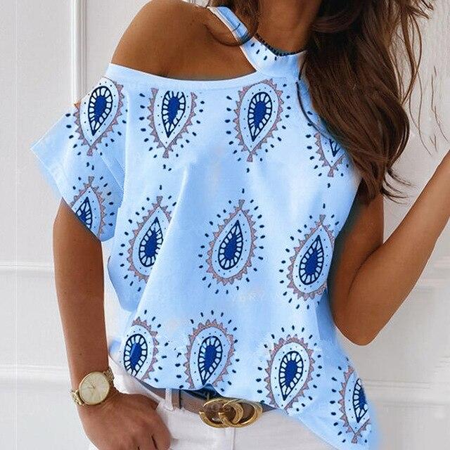 Women Sexy Heart Print Halter Blouse Shirt Fashion Off Shoulder  Long Sleeve Tops Pullovers Autumn Casual Slim Streetwear Blusas