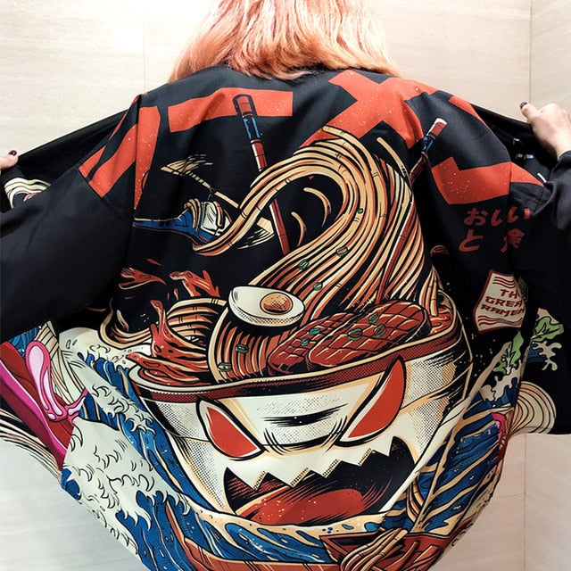 Womens tops and blouses 2020 harajuku kawaii shirt Japanese streetwear outfit kimono cardigan female yukata blouse women  AA001