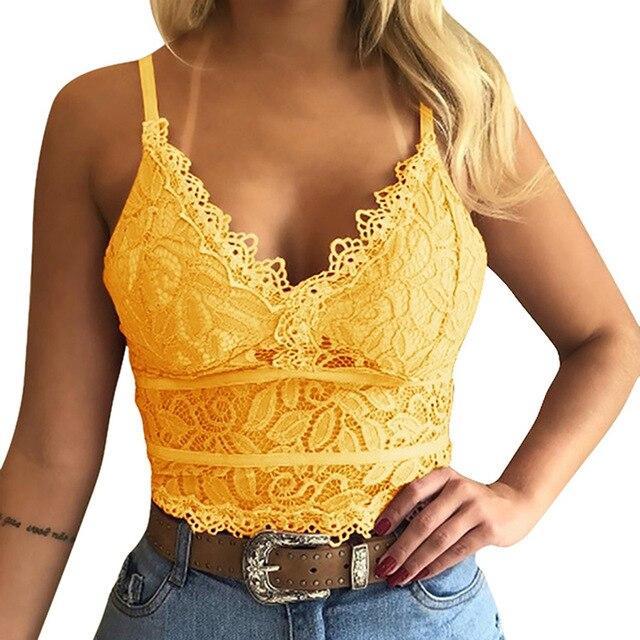 2020 Summer  Women's Crop Top Sexy V-Neck Sleeveless Blouse Shirt Women Loose Hollow Out Tops New Lady  Shoulder Plus Size Blusa