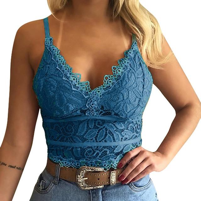 2020 Summer  Women's Crop Top Sexy V-Neck Sleeveless Blouse Shirt Women Loose Hollow Out Tops New Lady  Shoulder Plus Size Blusa
