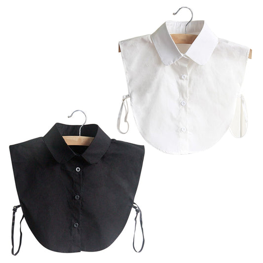 Fashion Doll Collar Vintage Elegant Women's Fake Half Shirt Detachable Blouse Black White Colors XRQ88