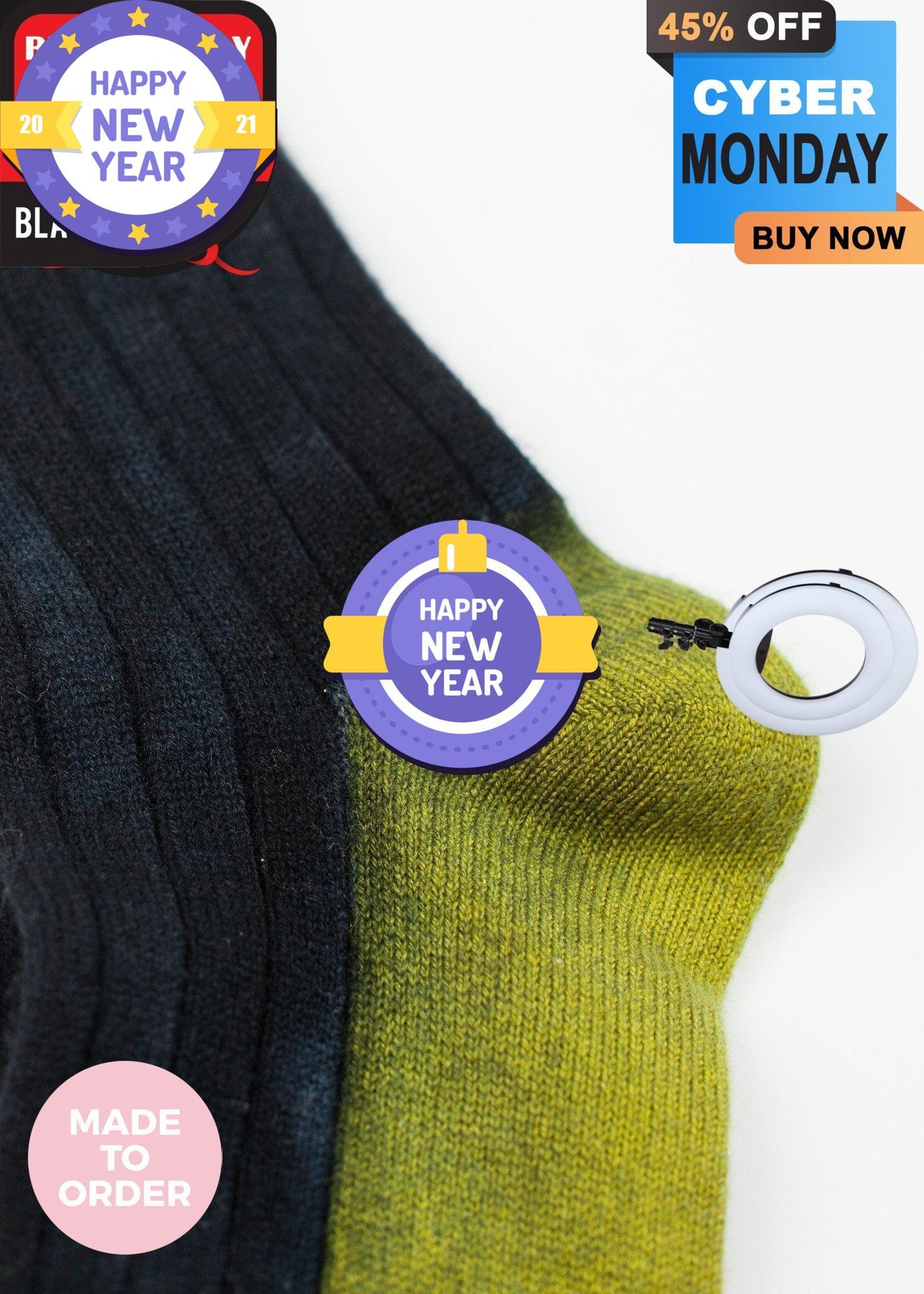 Cashmere Knit Sock in Blue