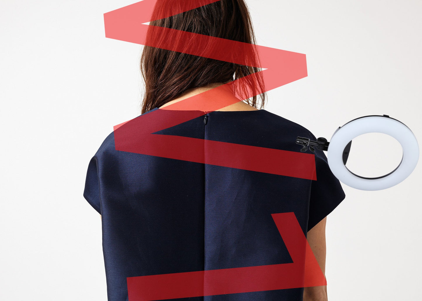 Tucked Sleeve Blouse in Navy