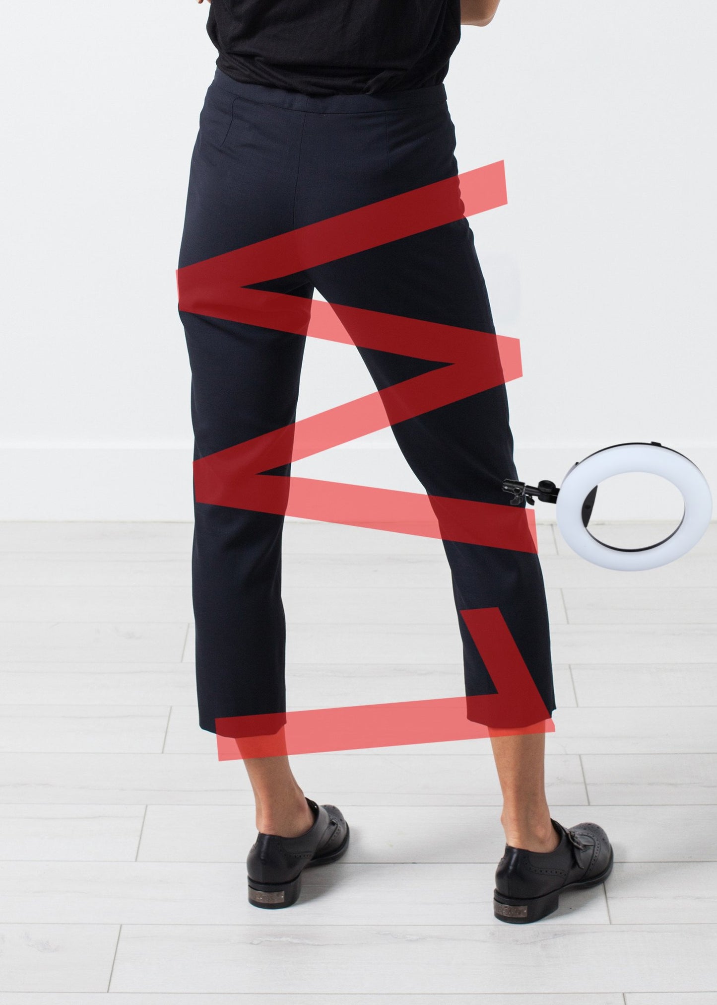 Wool Cropped Pant in Navy