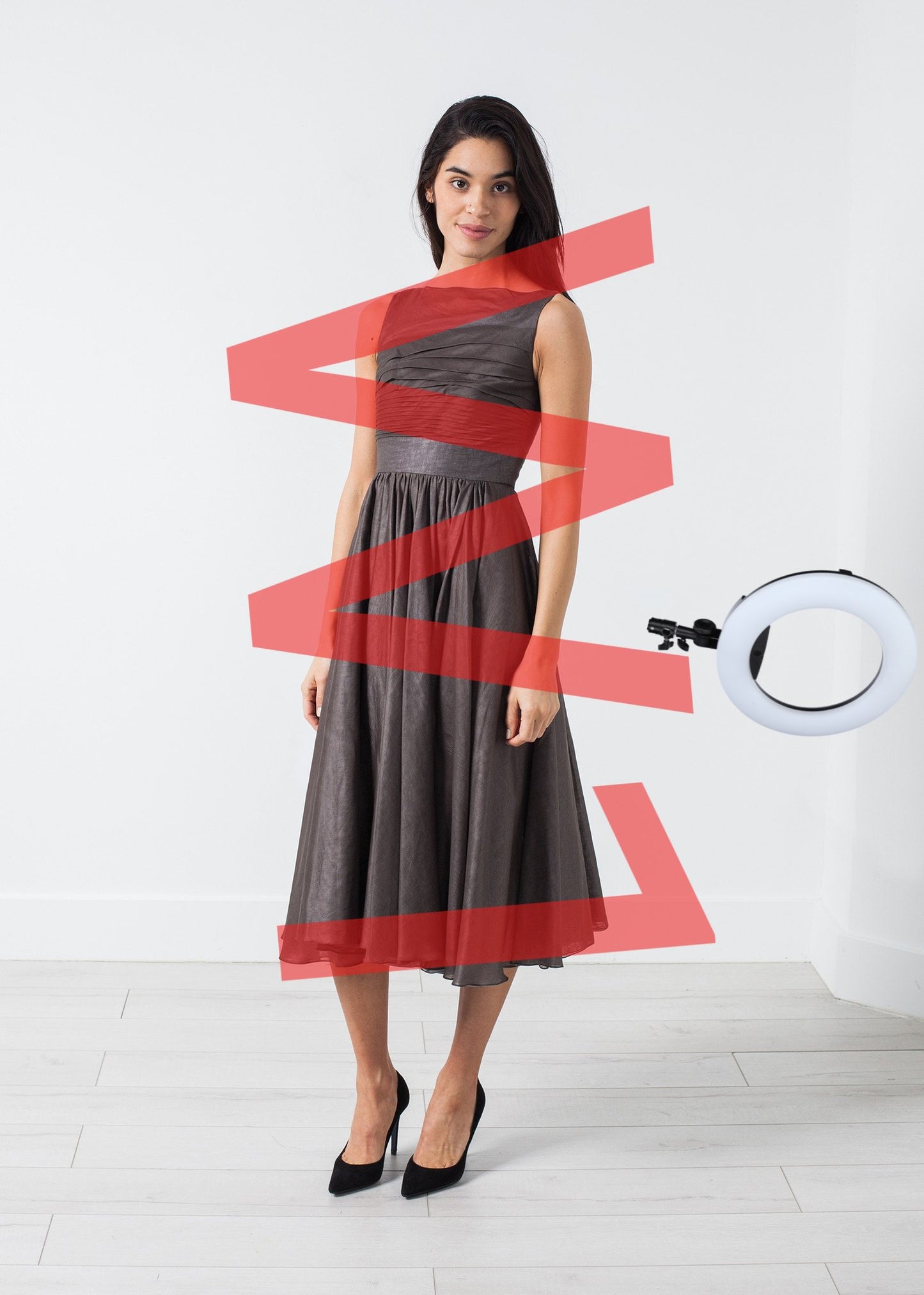 Voile Dress in Grey Pearl