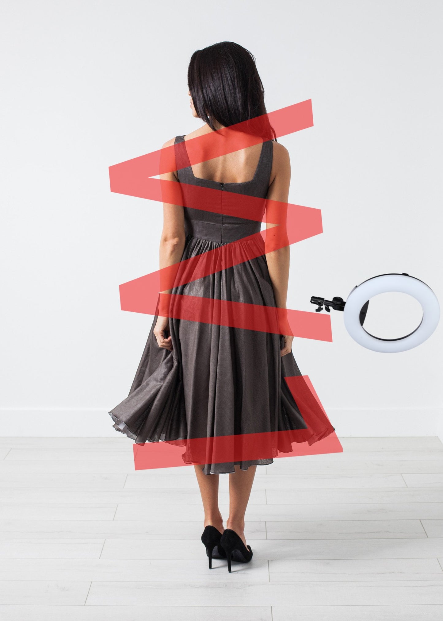 Voile Dress in Grey Pearl