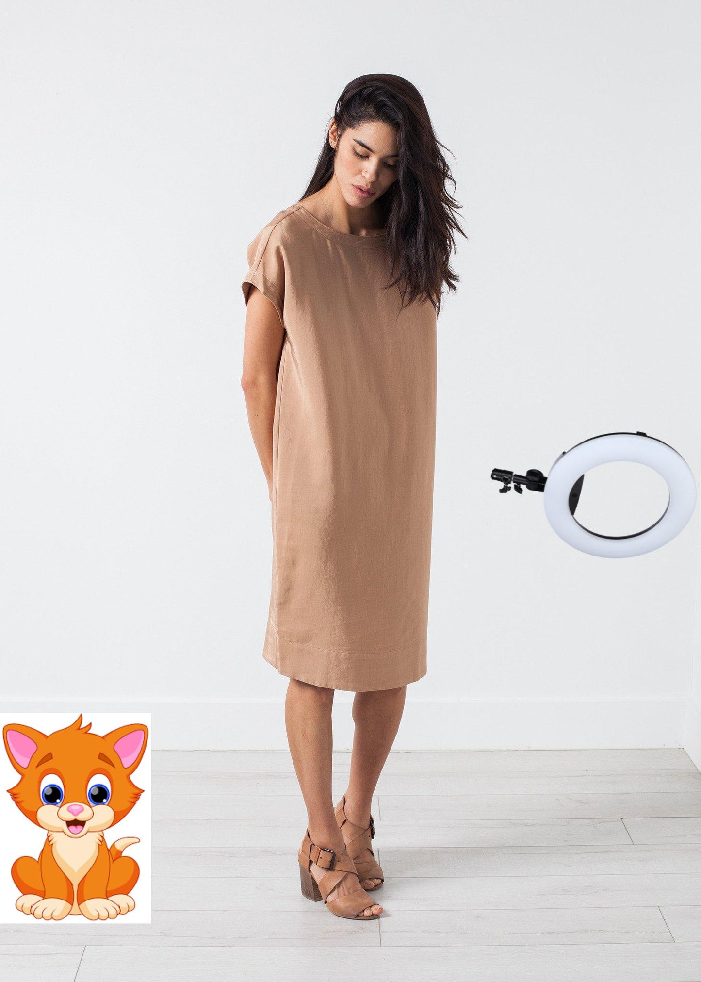 Philomene Dress in Camel