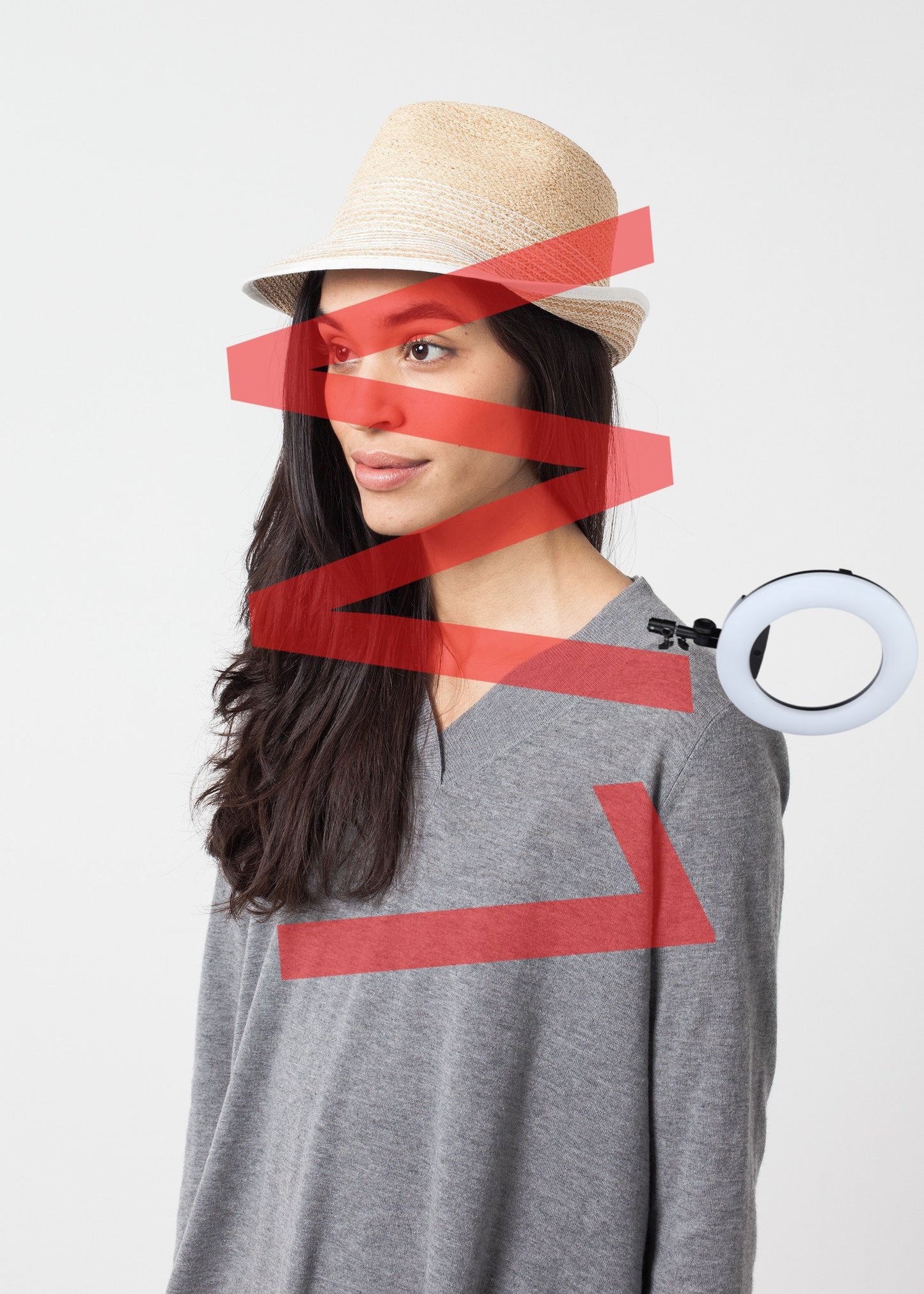 Washboard Hat in Straw/White