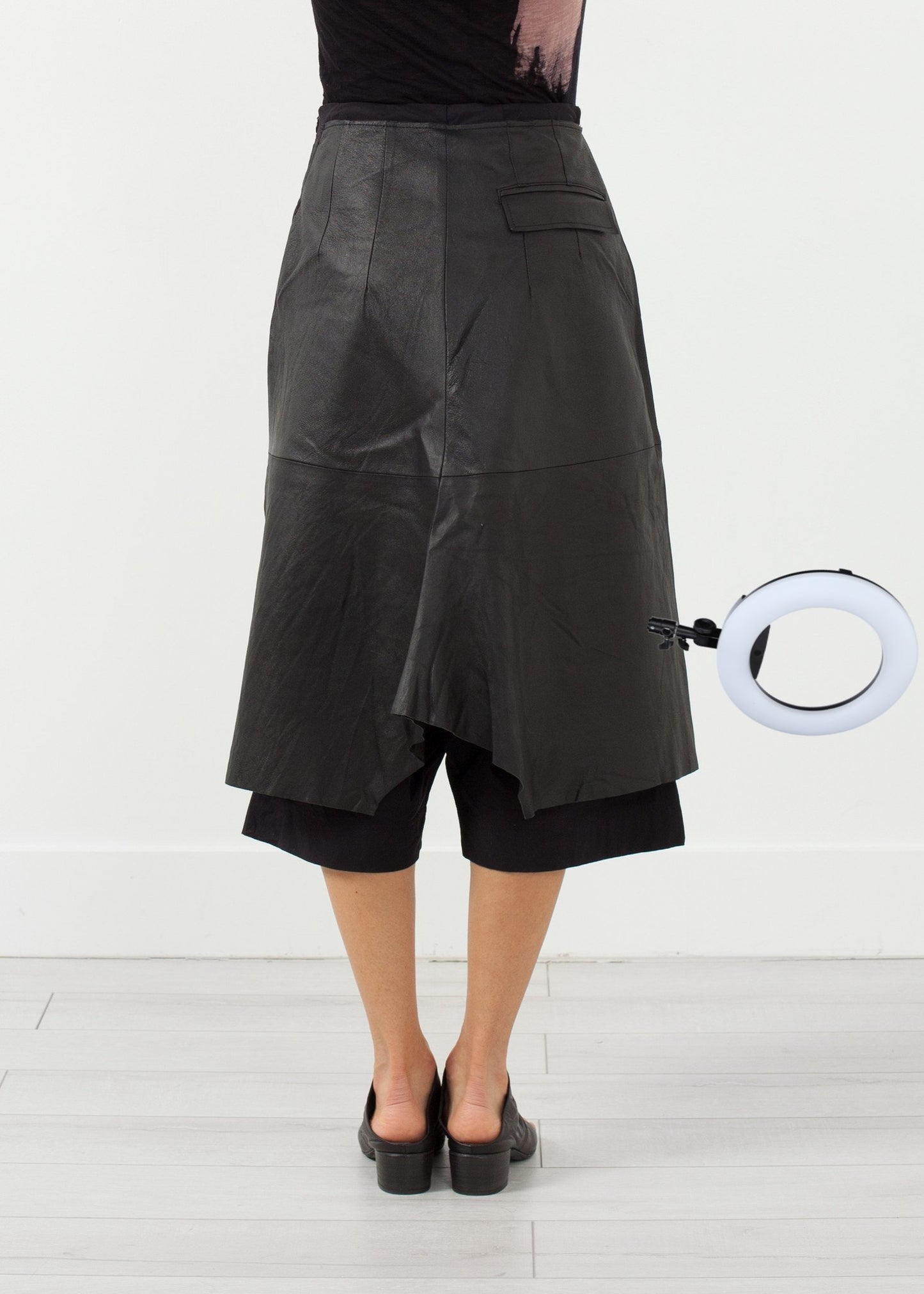 Leather Drop Crotch Pants