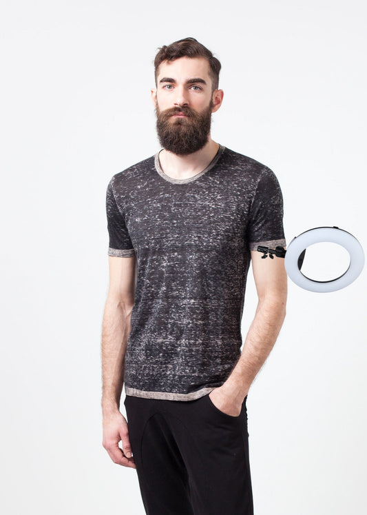 Linen T-shirt in Rope