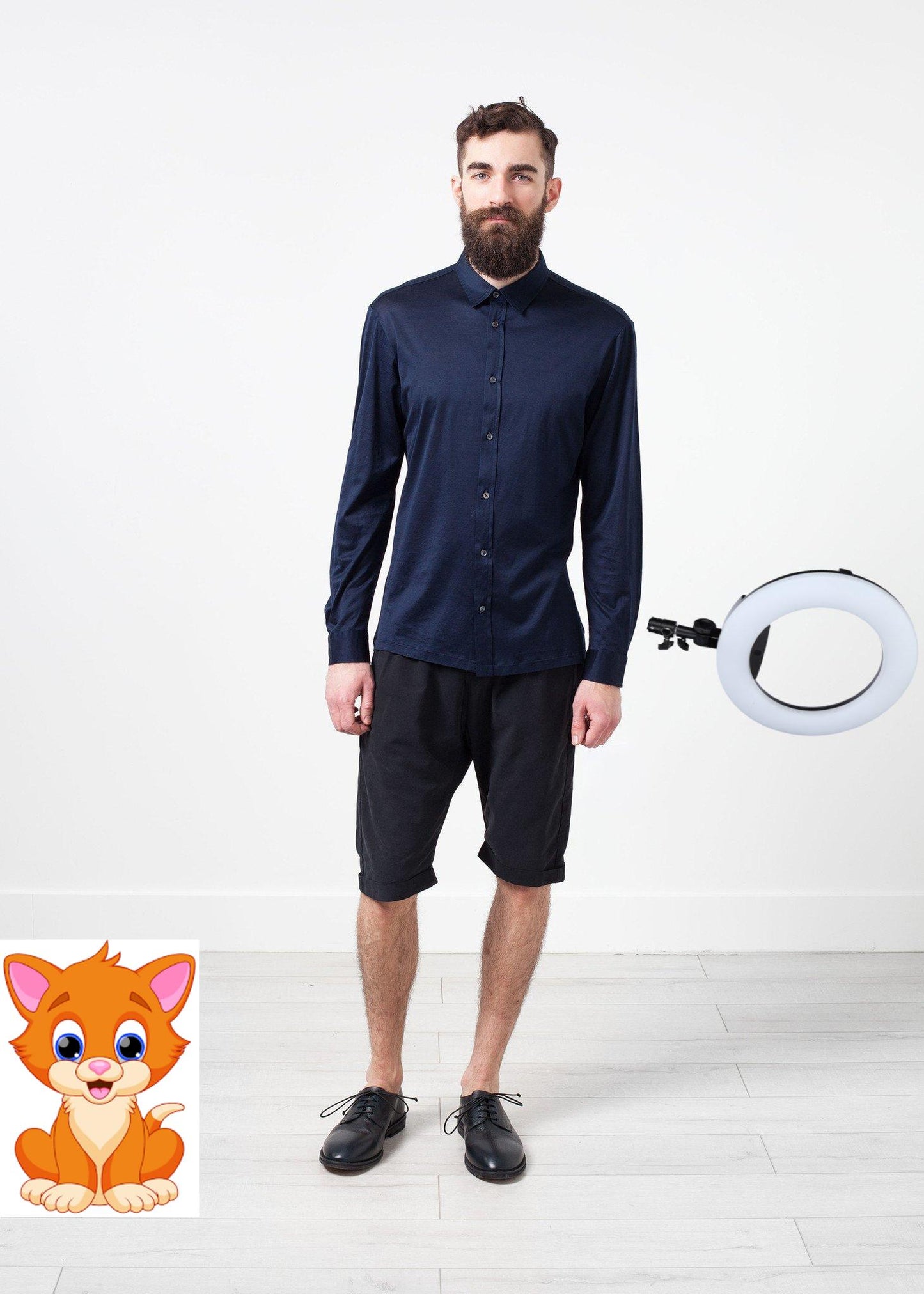 Scotland Button-Up in Navy