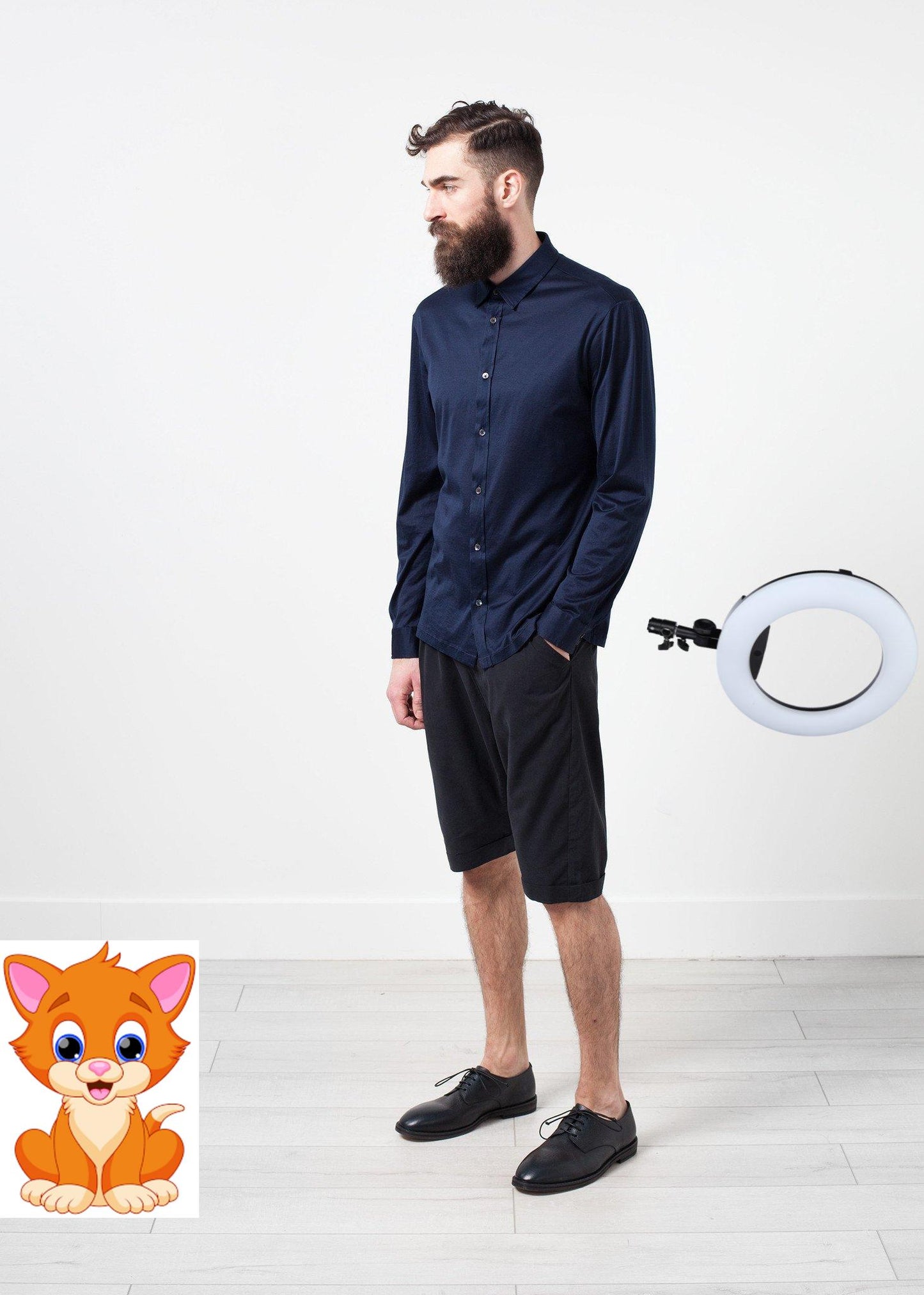 Scotland Button-Up in Navy