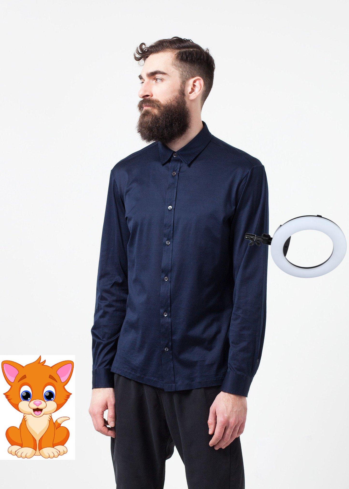 Scotland Button-Up in Navy