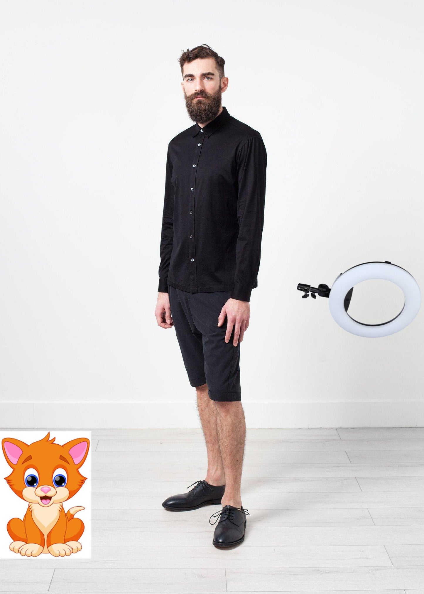 Scotland Button-Up in Black