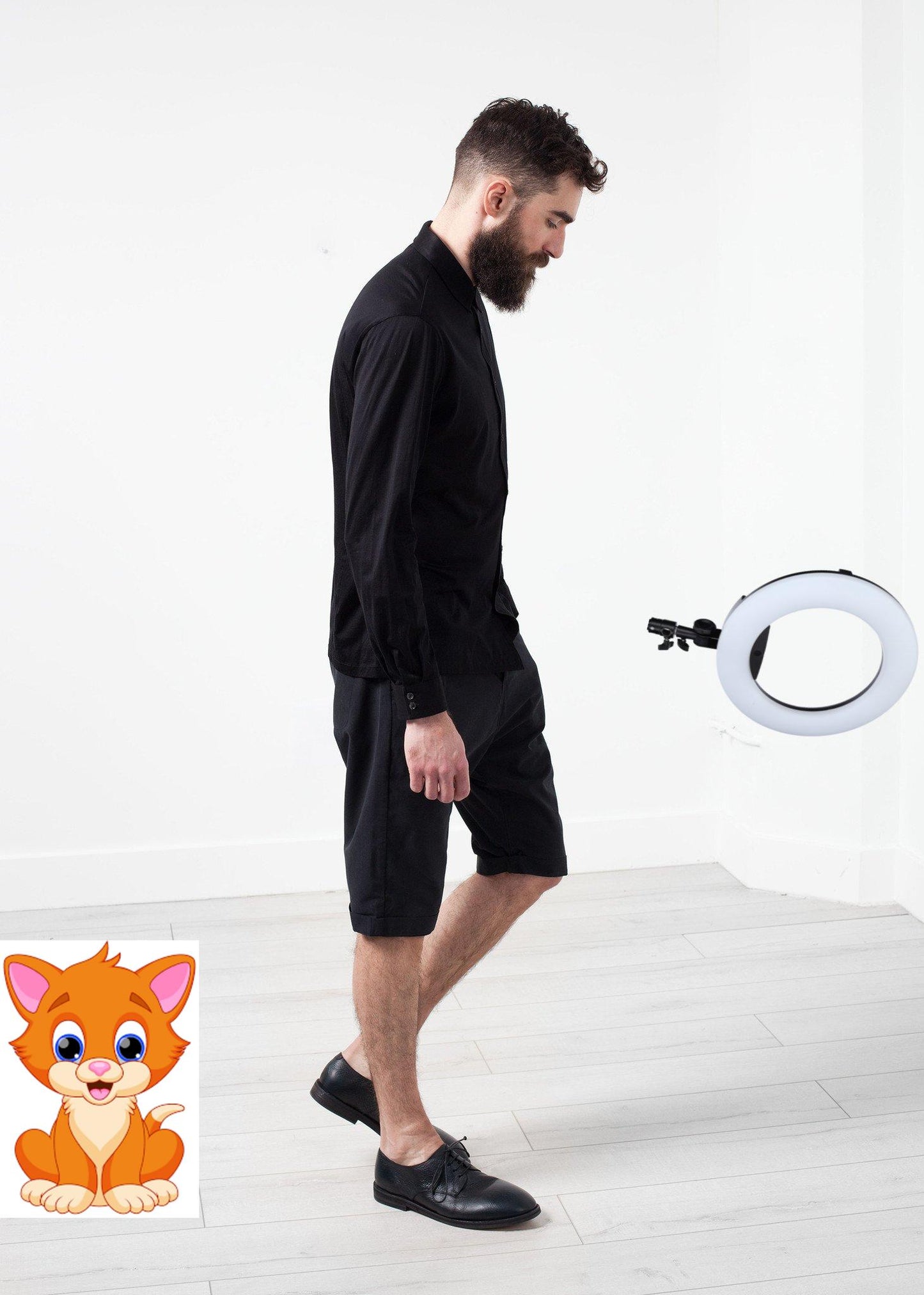 Scotland Button-Up in Black