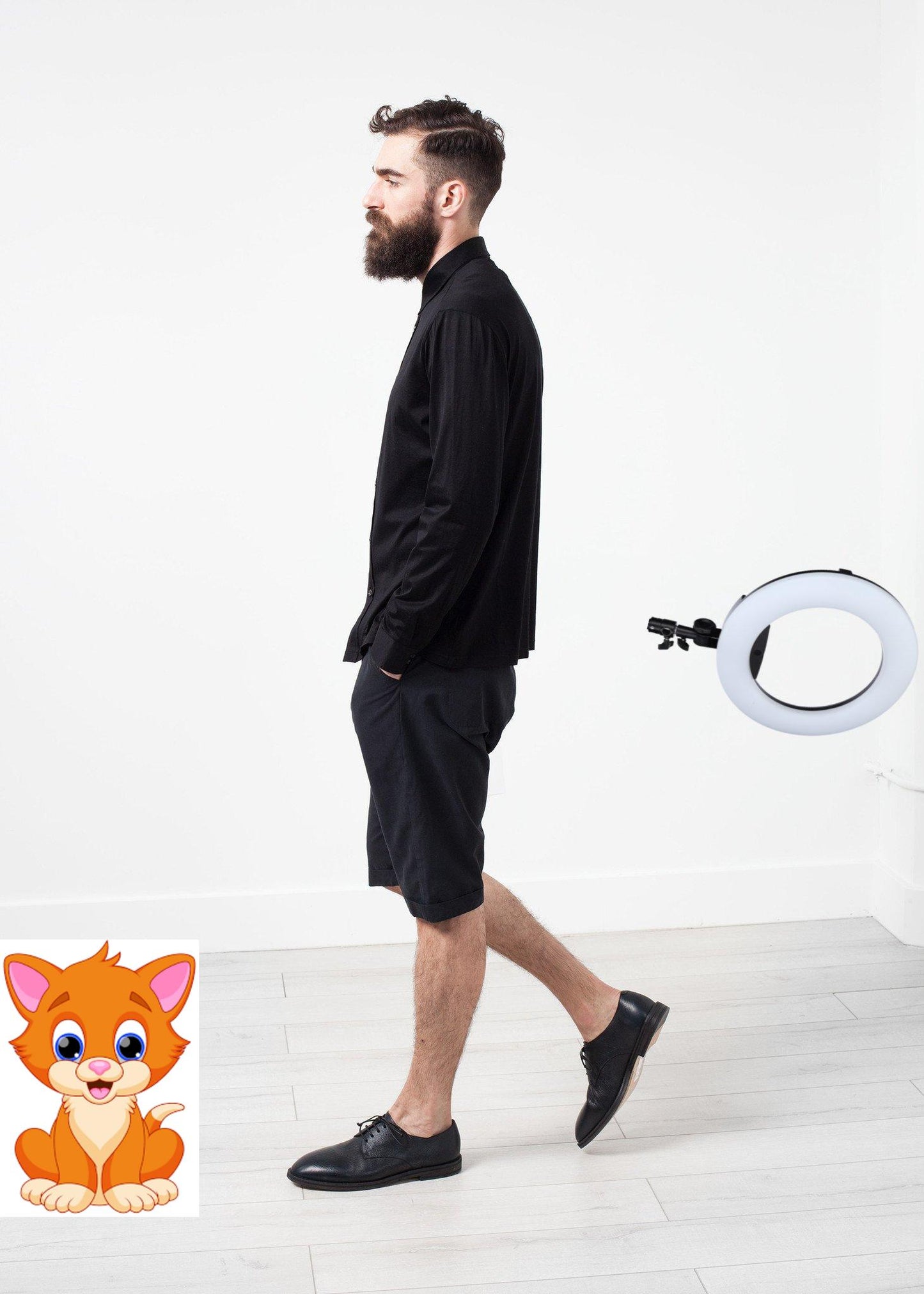 Scotland Button-Up in Black