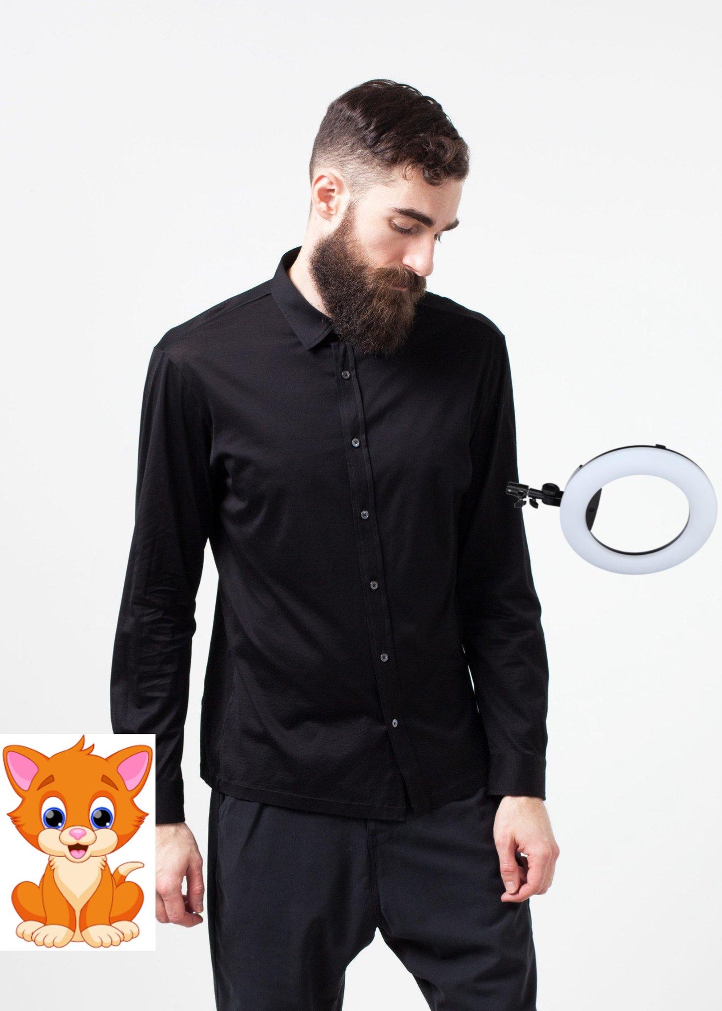 Scotland Button-Up in Black