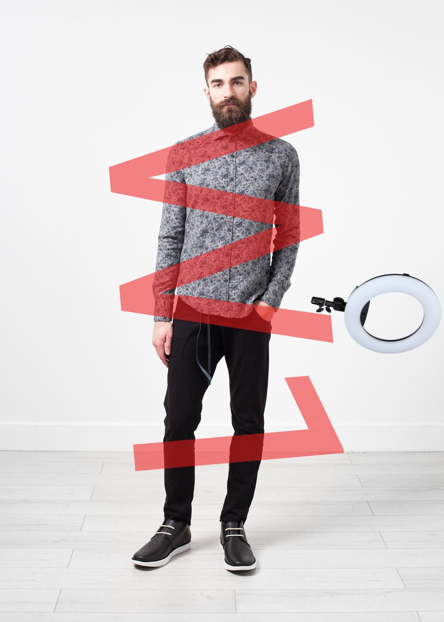 Western Arkansas Button-Up in Grey Floral