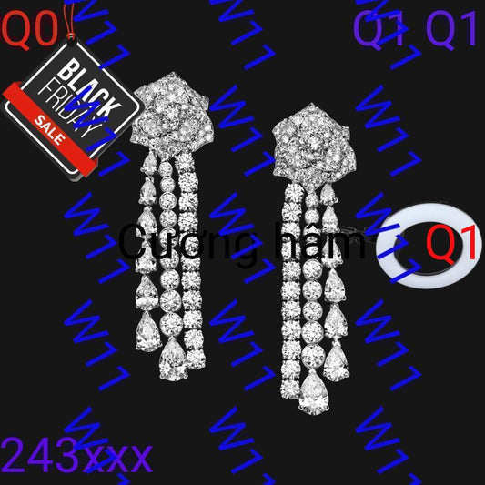 14k Dangling Pendant Earrings