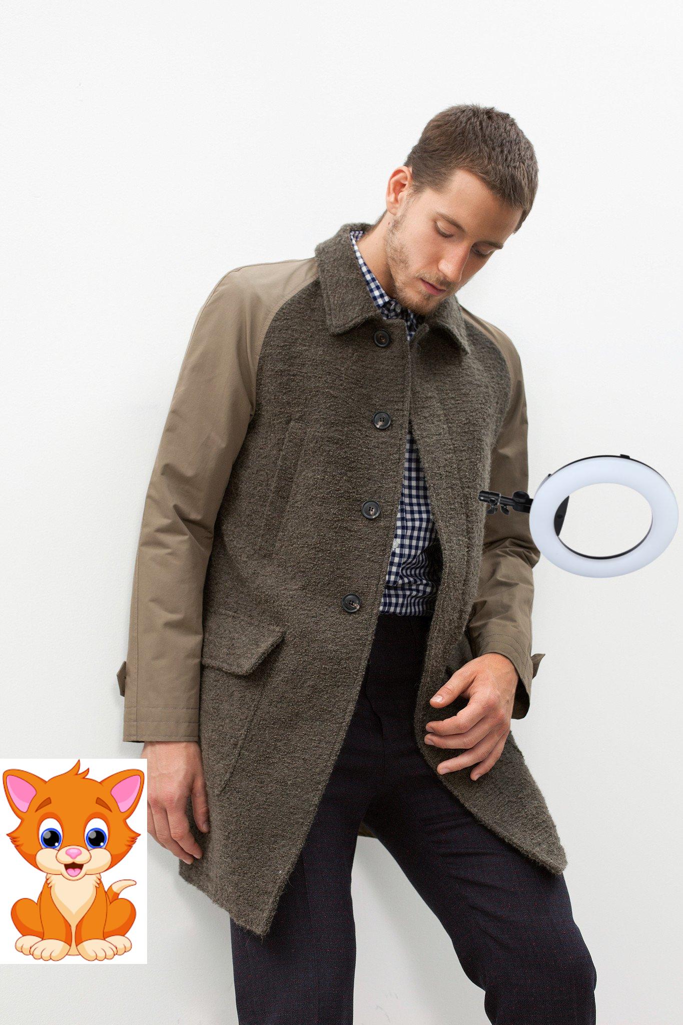 Raglan Maniche Coat in Olive