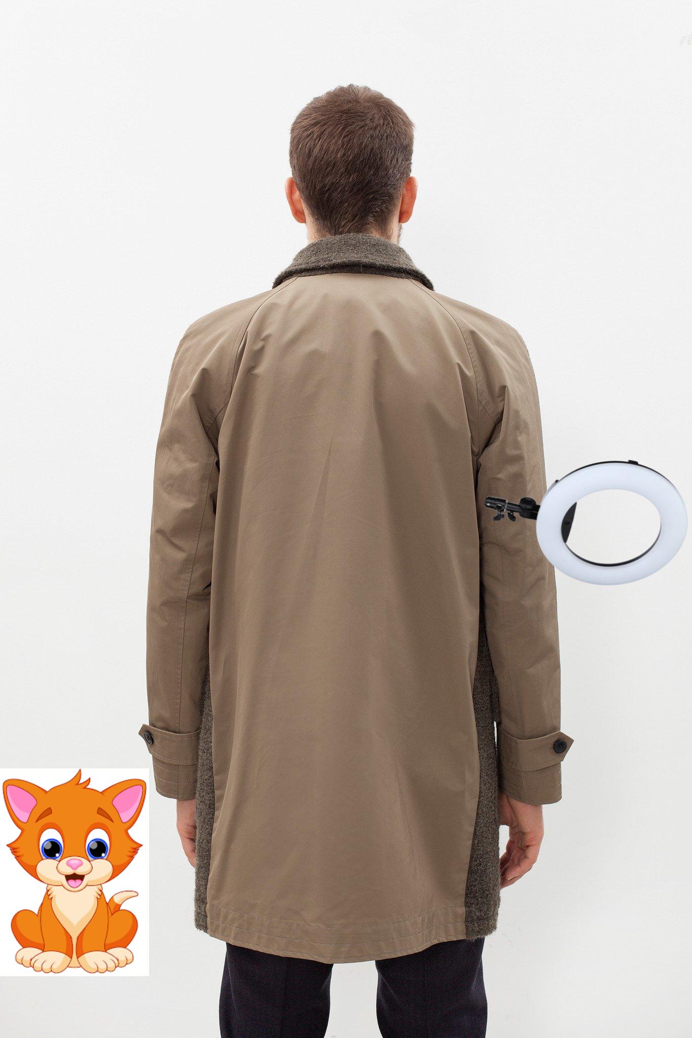 Raglan Maniche Coat in Olive