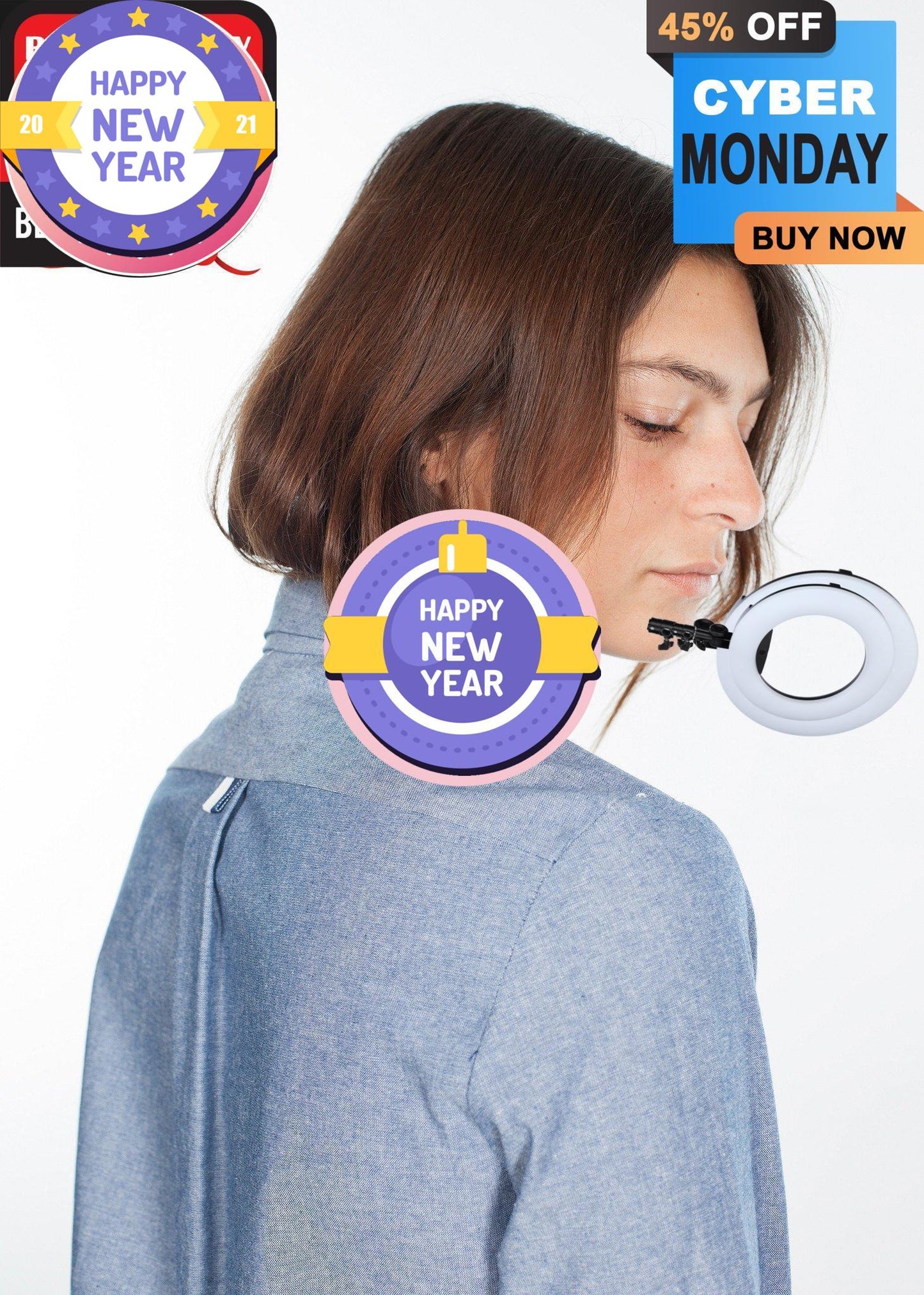 Chambray Shirtdress in Blue