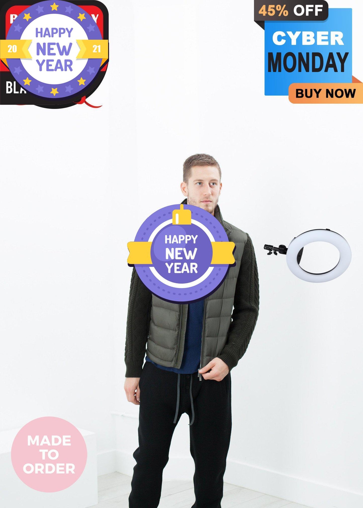 Cashmere Jersey Long Sleeve Tee in Navy