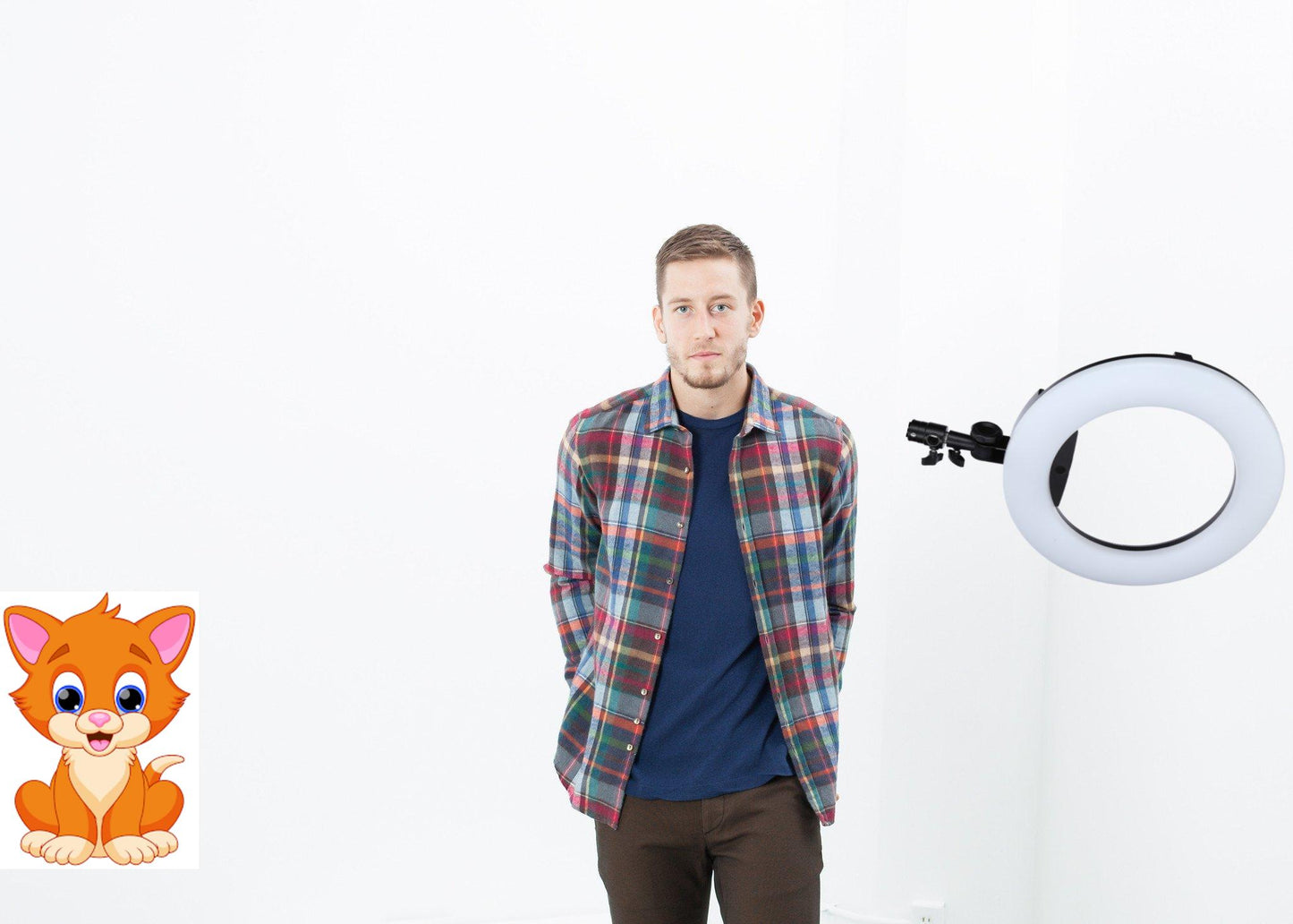 Riccardo Button-Up in Plaid Multi