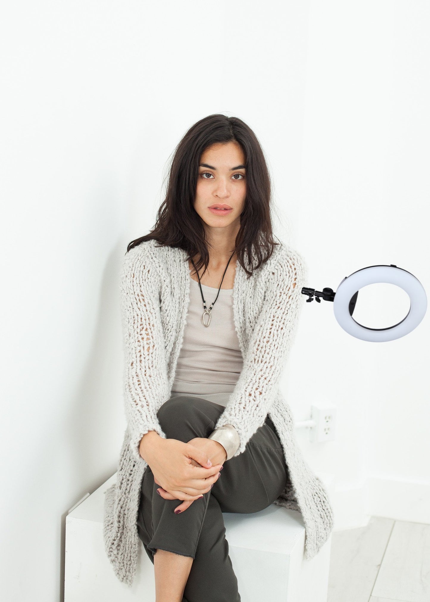 Bulk Stitch Cardigan in Cloud