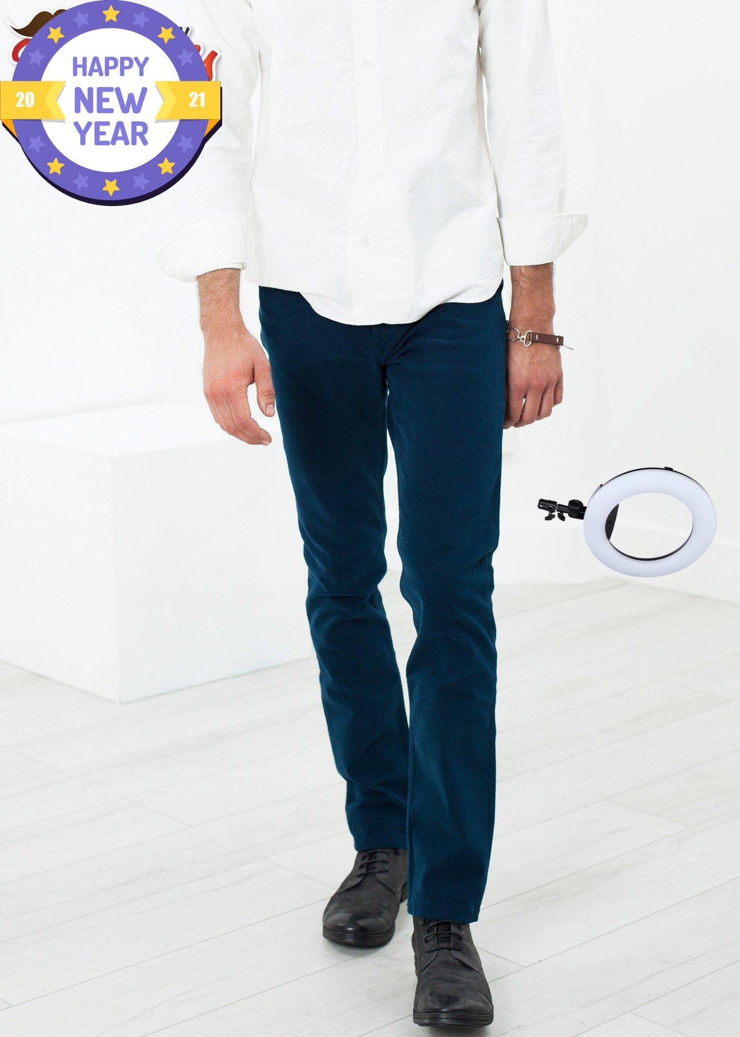 Alex Twill Pant in Mariner