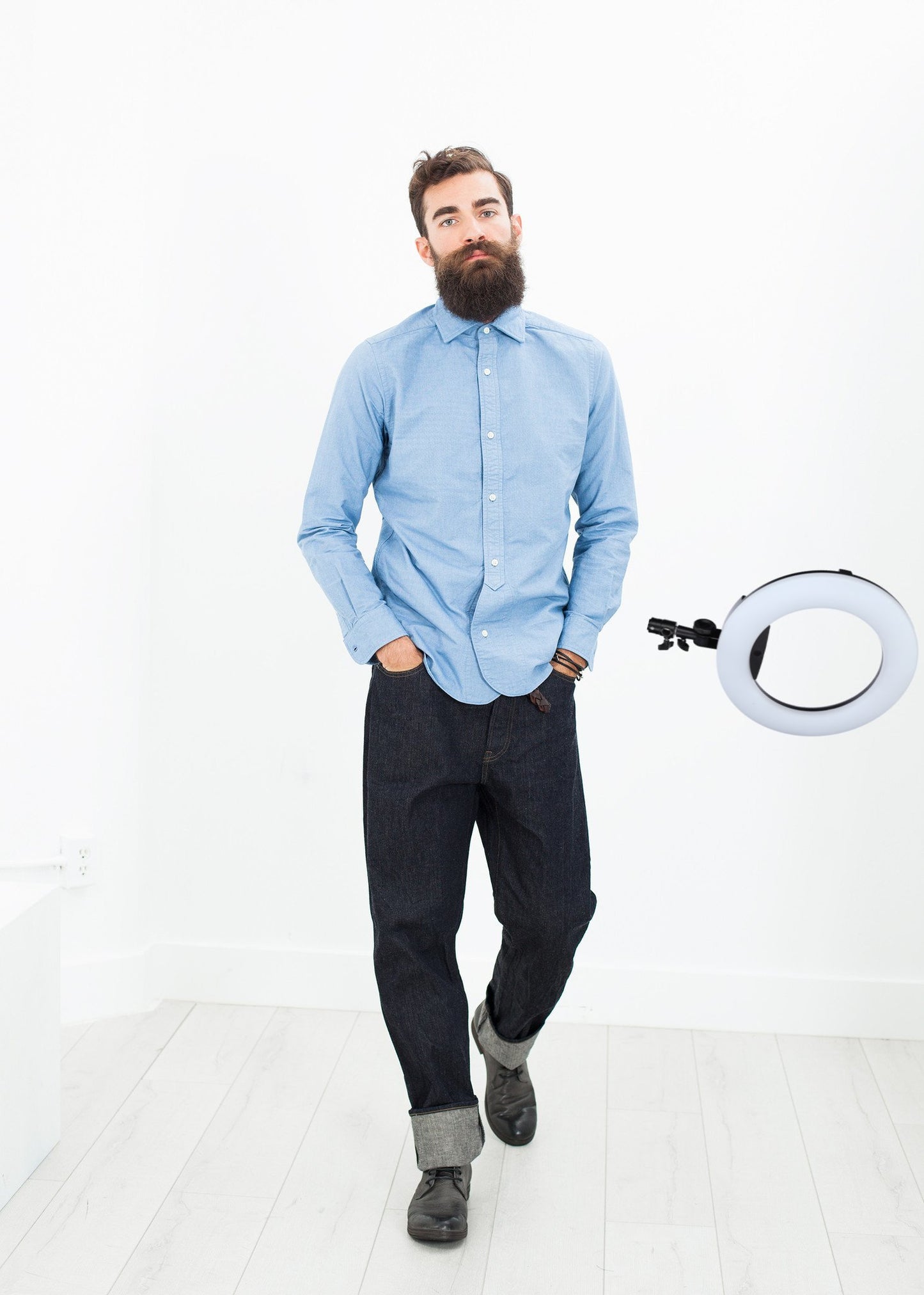 British Officer's Shirt in Sky Blue