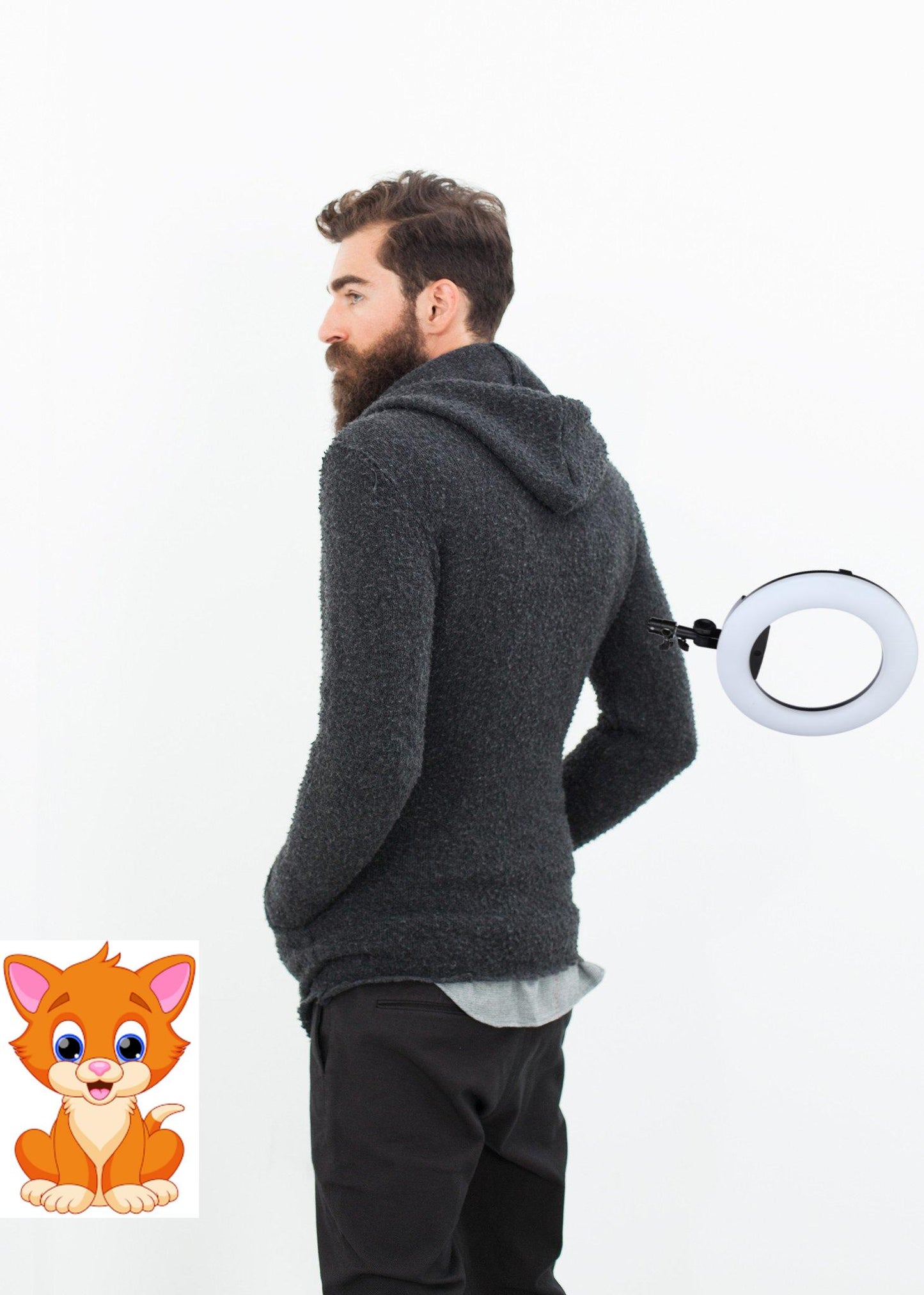 Pill Zip Sweater in Anthracite