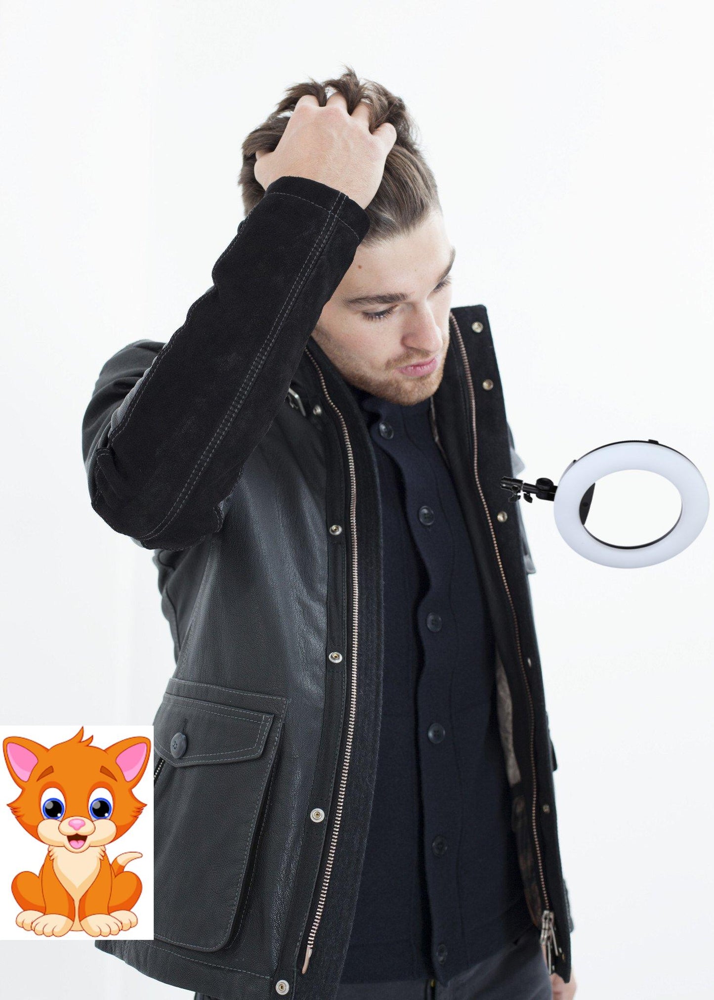 Prince Leather Field Jacket in Meteor