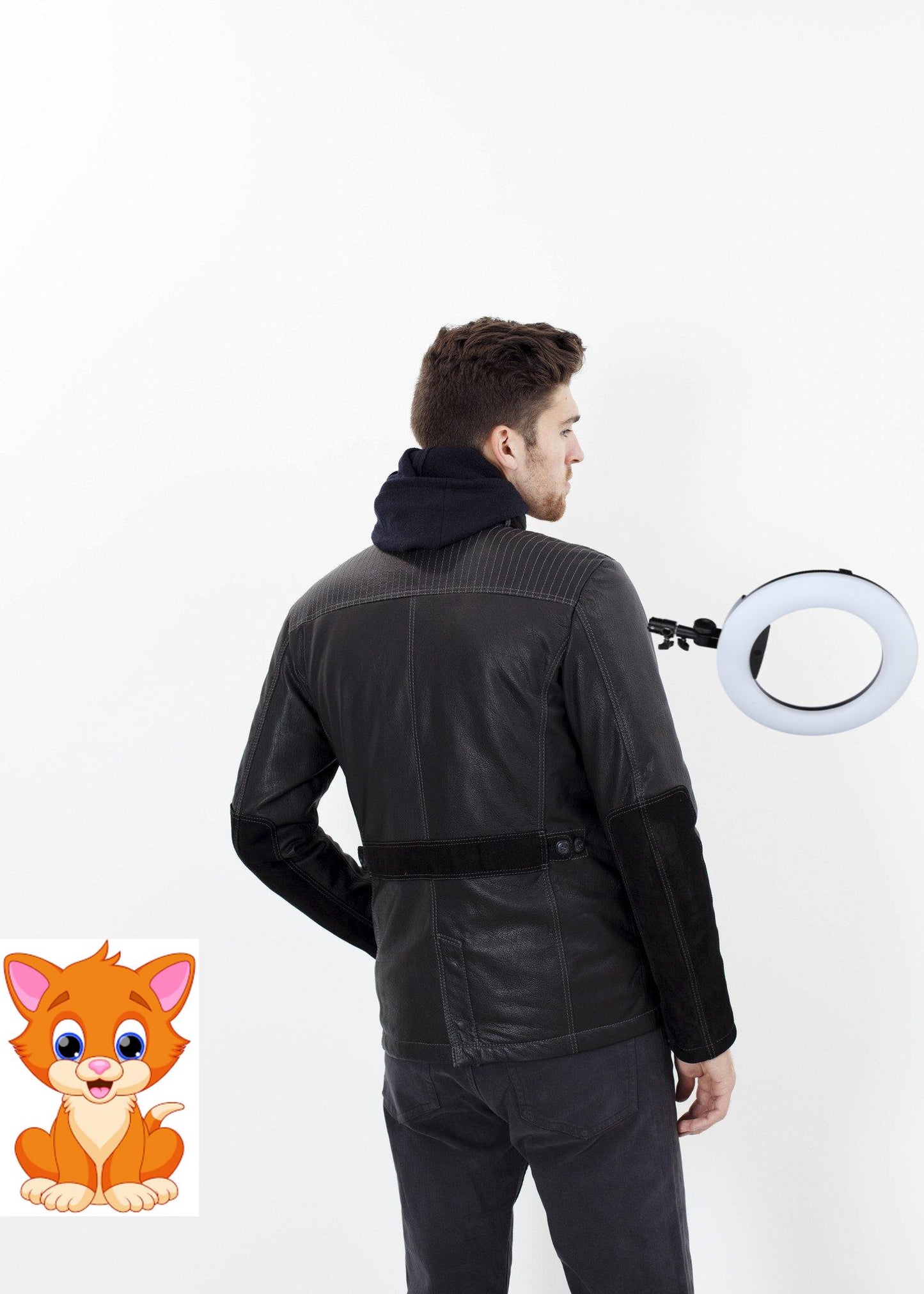 Prince Leather Field Jacket in Meteor