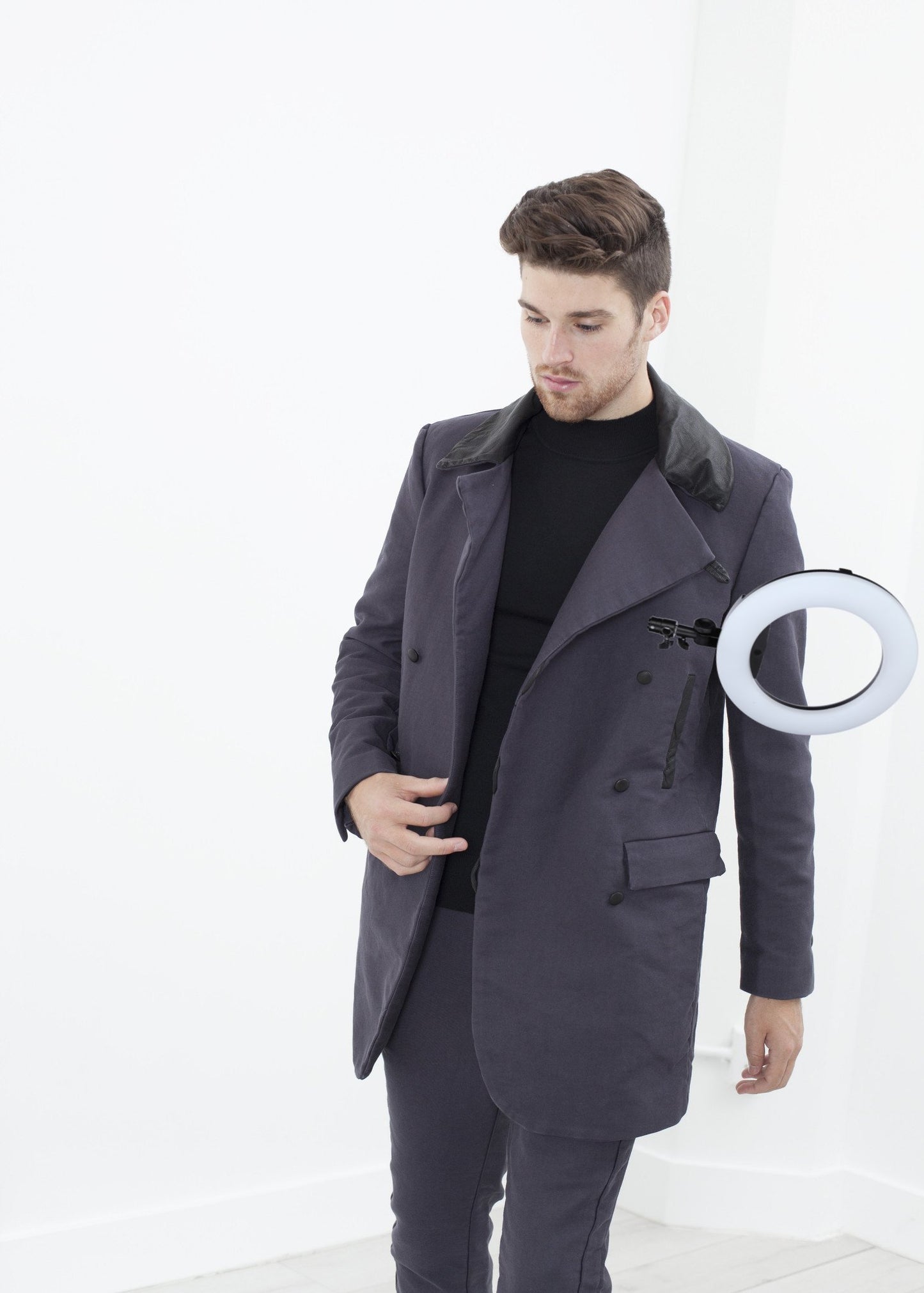 Taban Coat in Phantom