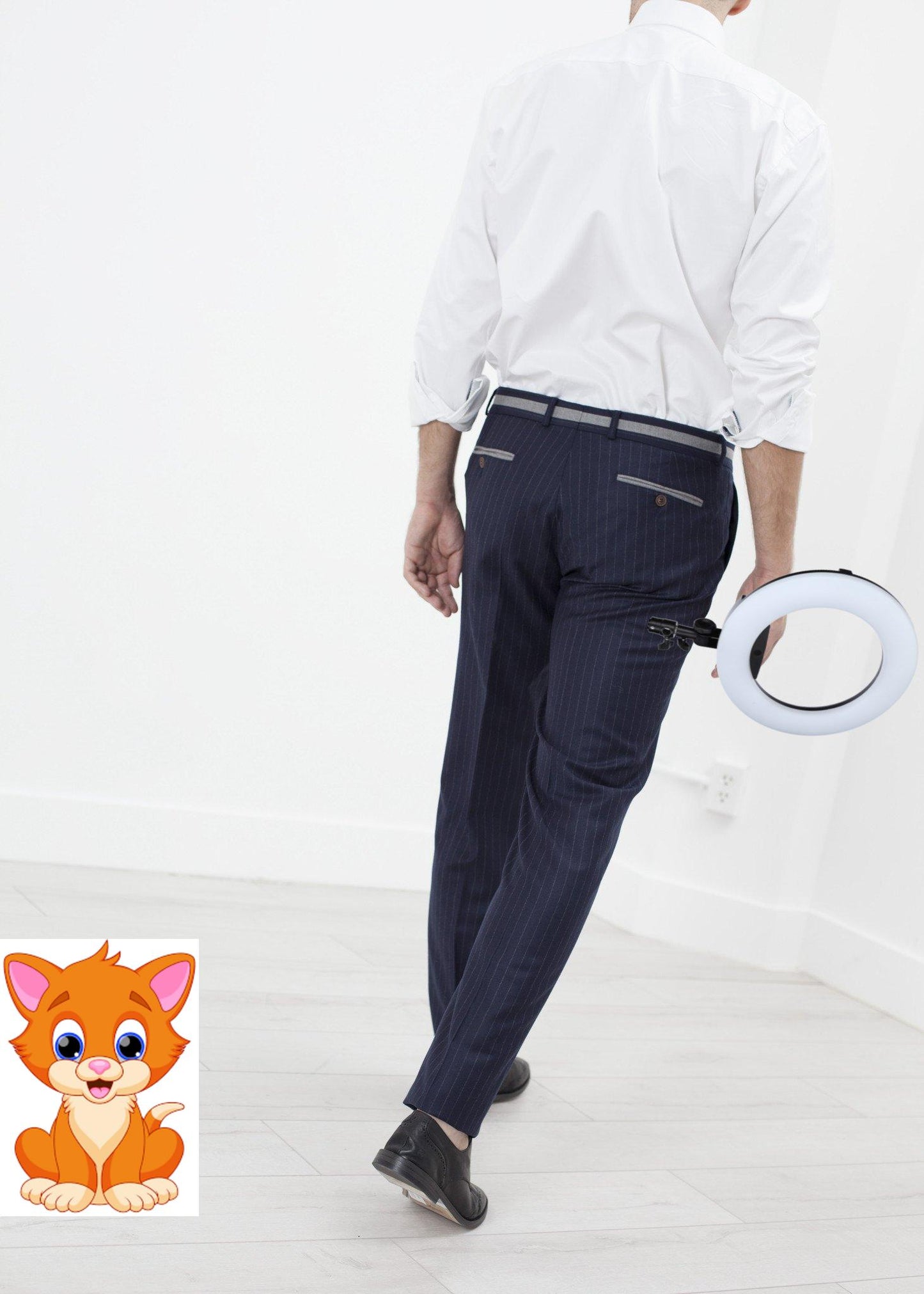 Sinclair Trouser in Navy Stripe