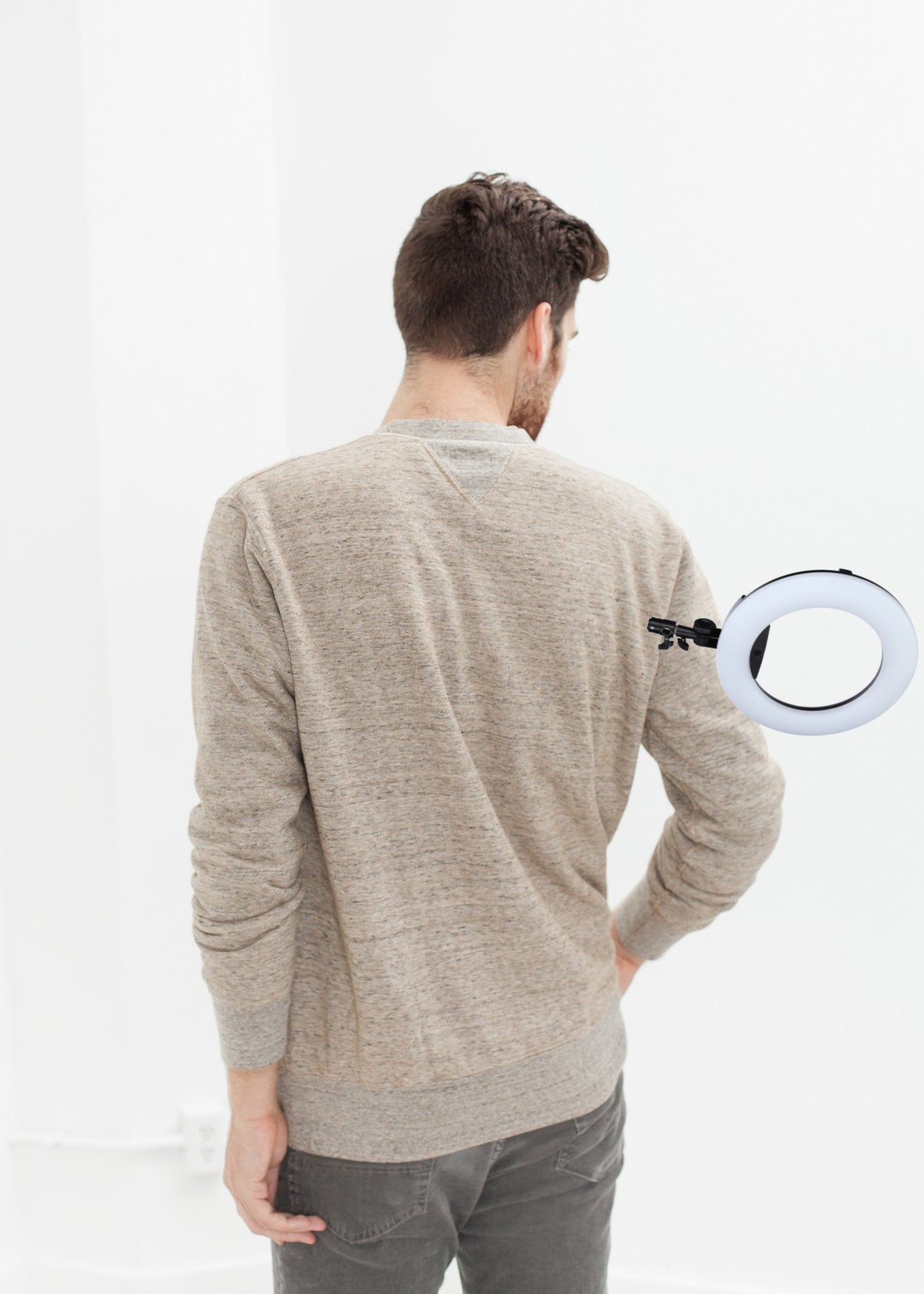 Jeth Sweatshirt in Grey/Rust