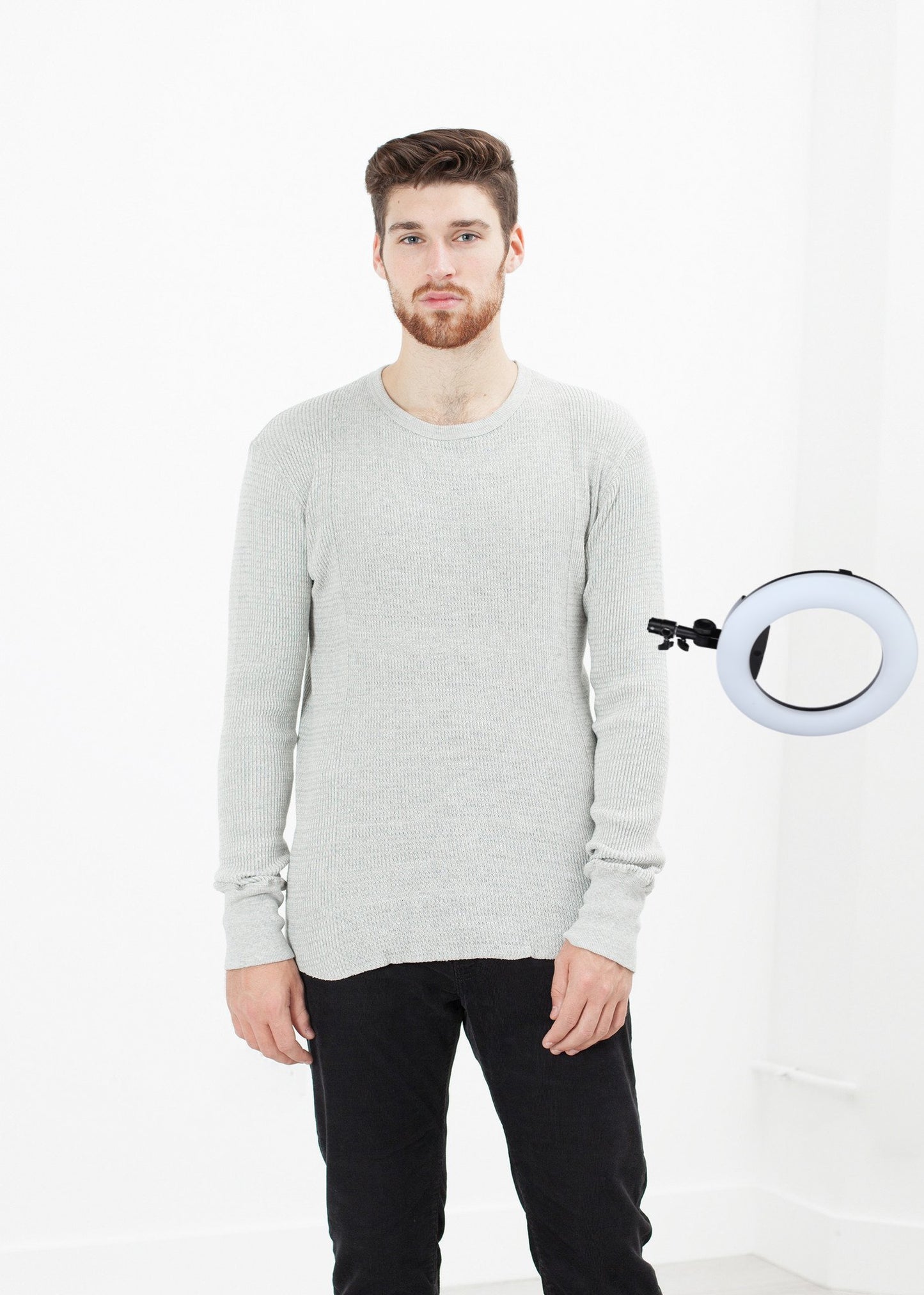 Waffle Knit Long Sleeve Tee