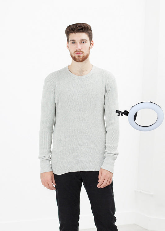Waffle Knit Long Sleeve Tee