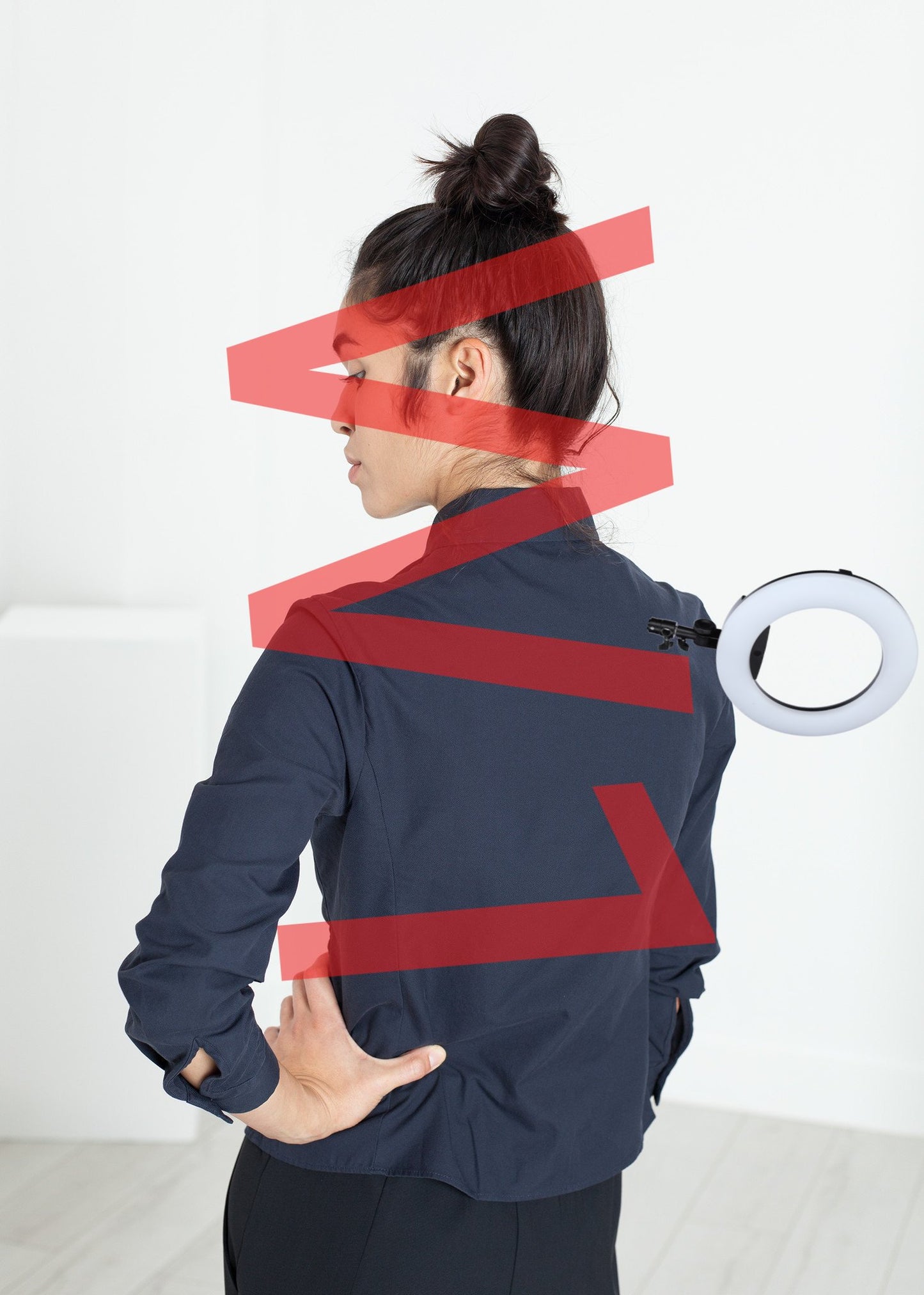 Wrinkled Tux Shirt in Navy