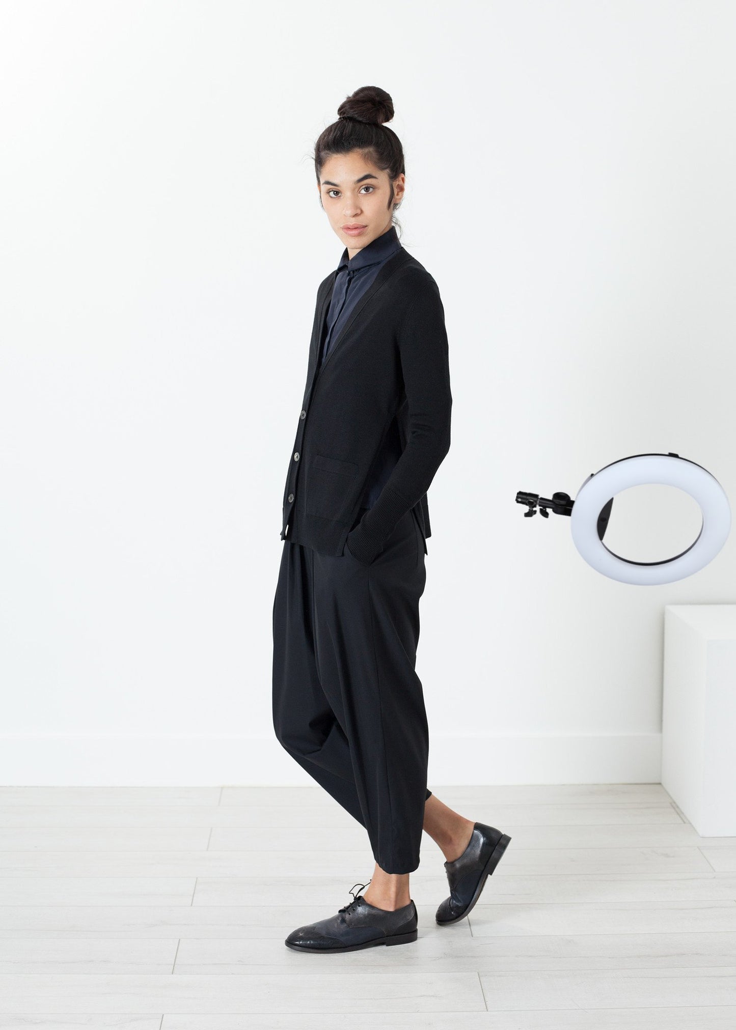 Square Cardigan in Black