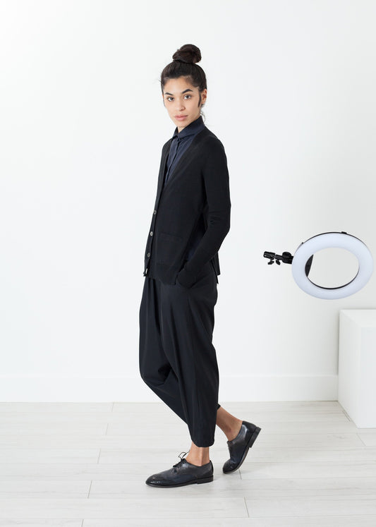 Square Cardigan in Black