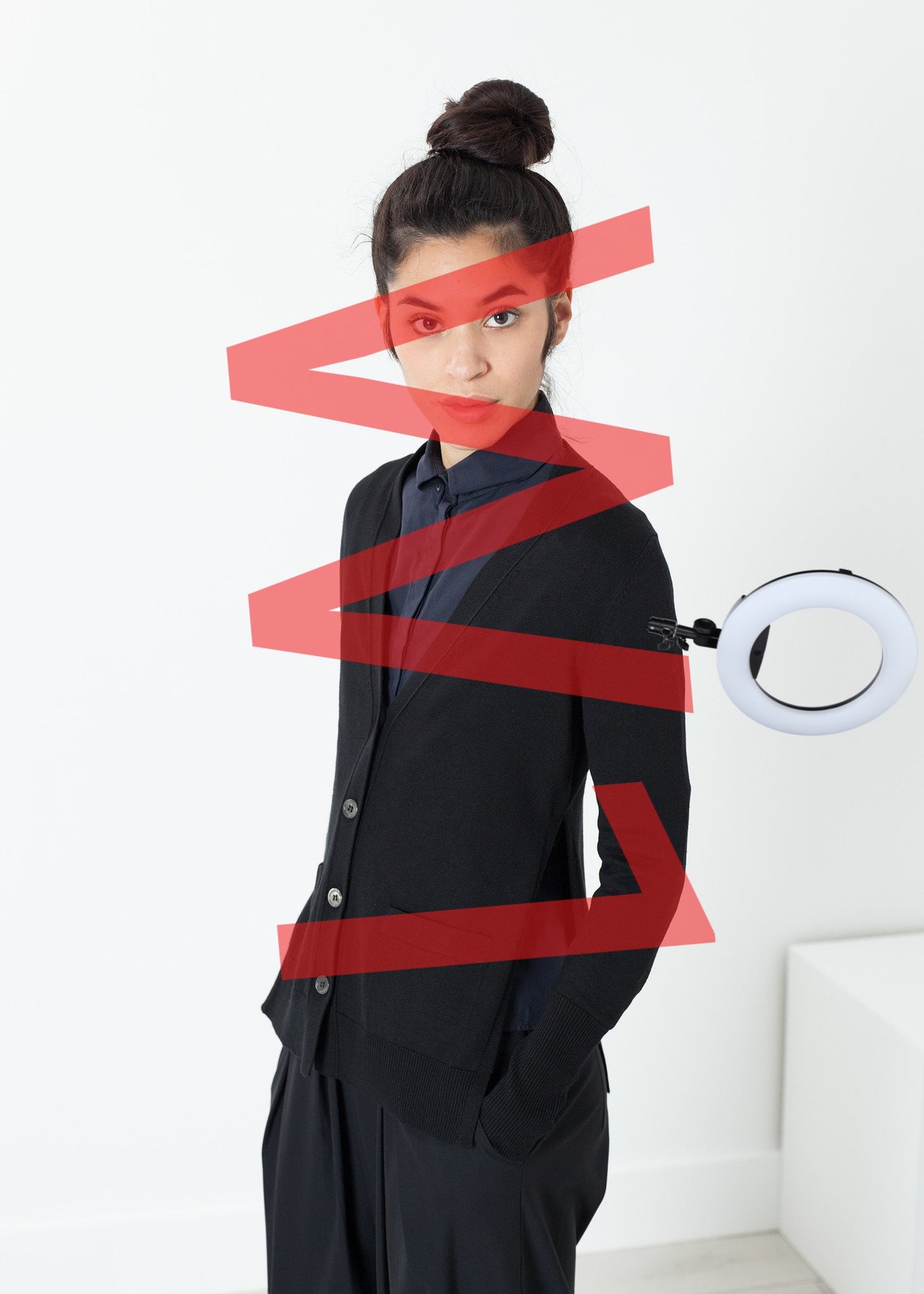 Square Cardigan in Black