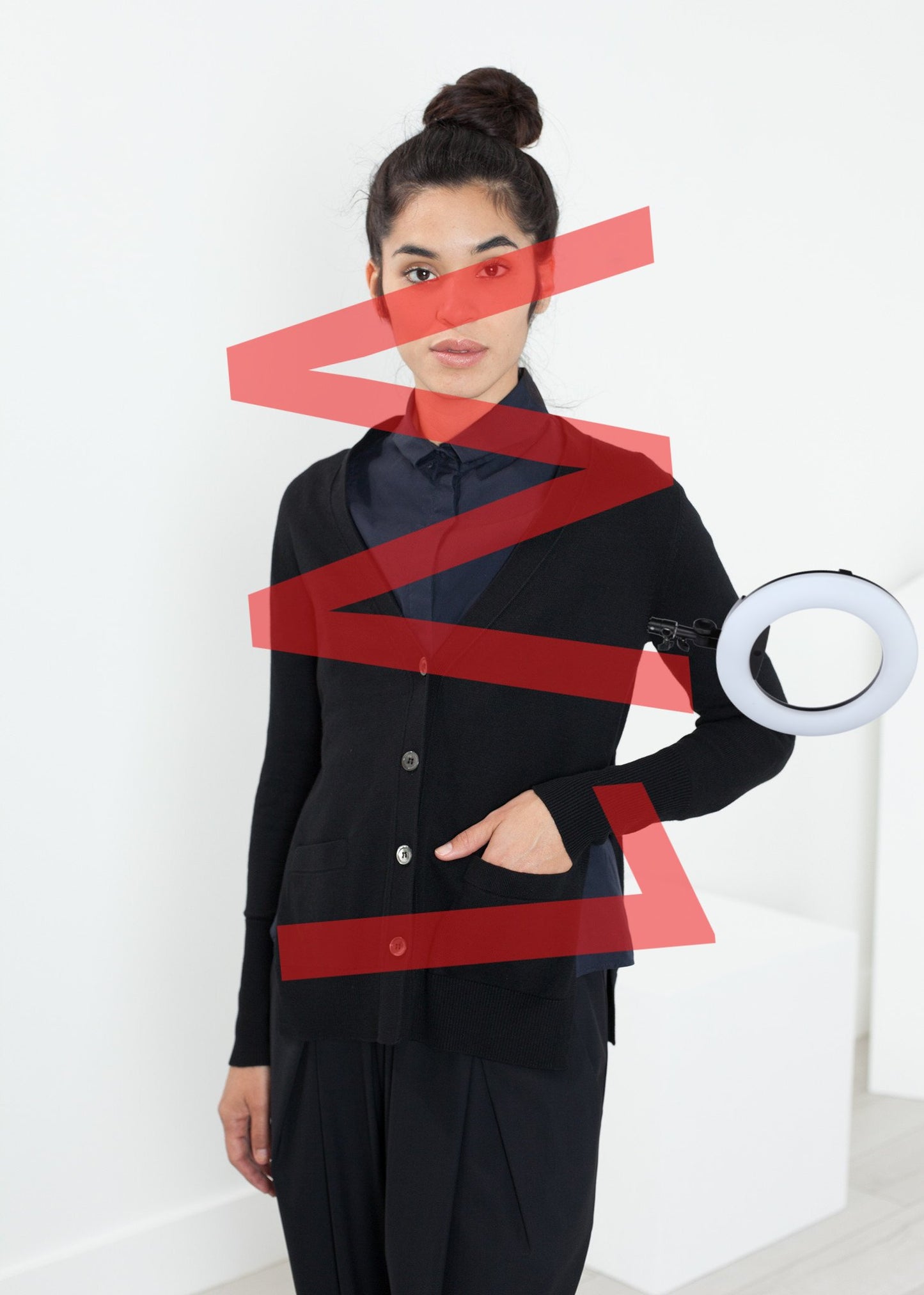 Square Cardigan in Black